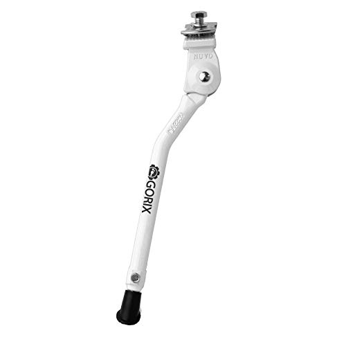 GORIX Bike Kickstand Side Road Mountain Bicycle Adjustable Portable (GX-KC22AAJ-Z(Global Edition)) (White)
