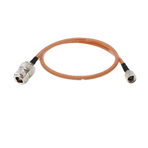 PEAKUSIEGH Mini UHF Male to N Male/N Female Connector RG142 Coaxial Router Antenna Extension Jumper(Mini UHF M to N F,30CM)