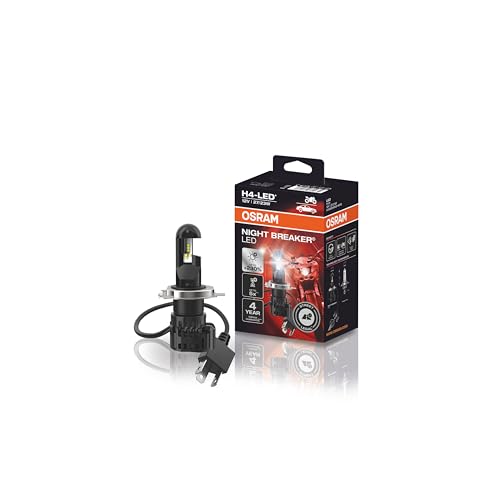 Osram Night Breaker H4 LED for Motorcycles, Up to 230% More Brightness, First Road Approved LED Retrofit Lamp for Motorcycles