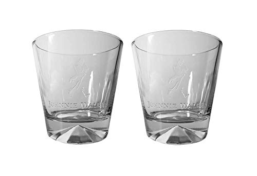 Johnnie Walker Diamond Base 3D Embossed Rocks Glass - 2020 Edition - Set of 2