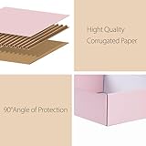 RLAVBL 12x9x4 Shipping Boxes Set of 20, Pink Corrugated Cardboard Box for Packing, Mailing, Business, Gift