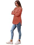 Saloogoe Thanksgiving Sweaters for Women Trendy 2024 Long Sleeve Shirts Casual Fall Ladies Fashion Tops Pumpkin L