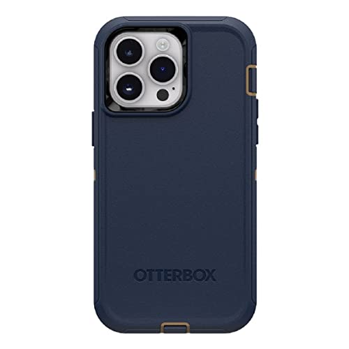 OtterBox iPhone 14 Pro Max (Only) - Defender Series Case - Rugged & Durable - Case Only - Non-Retail Packaging - (Blue Suede Shoes)