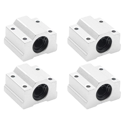 4 Pcs SCS 6/8/10/12/13/16/20/25/30 Uu/LUU Aluminum Slider Linear Motion Ball Bearing(SCS10LUU)