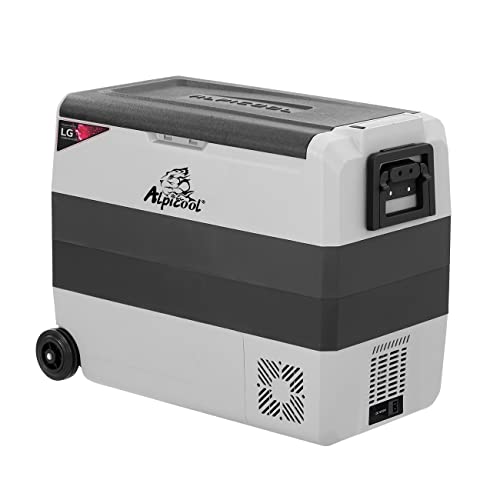 Alpicool LGT60 Dual Temperature Control 12 Volt Refrigerator 63 Quart Portable Car Fridge Freezer (-4°F~68°F) for Truck, RV, Boat, Camping and Travel