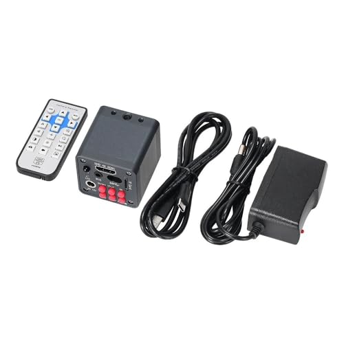 Lab Microscope Accessories 4K Digital Microscope IMX334 Sensor HDMI USB Type-C 1080P 60FPS Industrial Electronic Camera for Phone Repair Soldering(Black)