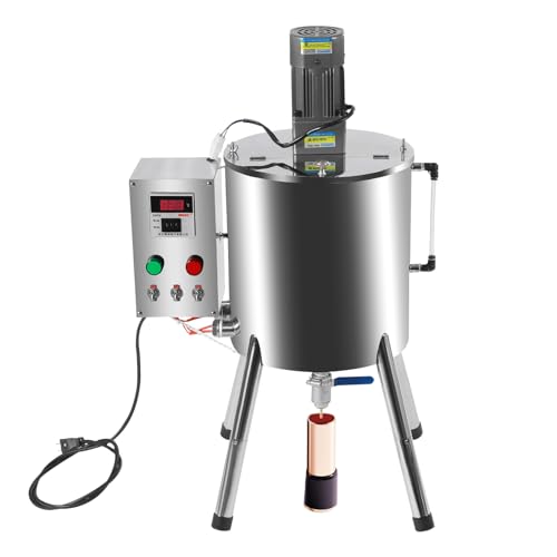 30L Paste Liquid Filling Machine, Heating Mixing Filling Machine Stainless Steel Stirring Tank Cream Liquid Filler Machine Lipstick Candle Heat Filler for Lipstick, Shoe Polish,Wax Products