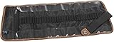 Speedball Art Products 354360 Canvas Pencil Case Roll-Up, Denim W/Brown Trim, Holds up to 36 Pencils