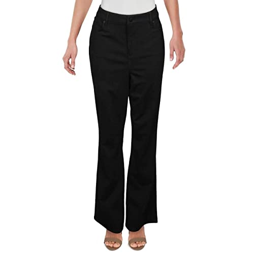 NYDJ womens Marilyn Straight in Black pants, Black, 2 US