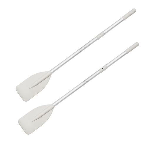 OMENI 2Pcs Dinghy Oars Kayak Paddle Boat Paddle Boat Oars Oars for Row Boat, Rod Water Sports Paddle Grey Aluminium Alloy Oars Canoe Kayak for Inflatable Boat Canoe Water Marine Sports Rowing
