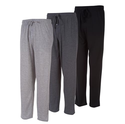 DARESAY Mens Lounge Pants with Pockets - Mens Pajama Pants - Lounge Pants Men, Up to 3XL Pack of 3