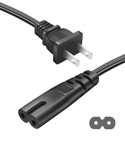 AC Power Cord for Xbox One S/X & Series X S, Sony PS4, PS5, PS4 Slim, PS3 Slim, PS3 Super Slim, PlayStation 5 4 Supply Cable Replacement 6 Feet