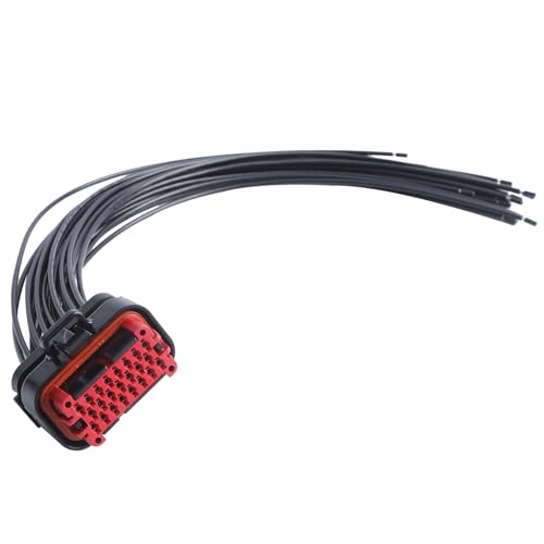 KEFIDEK ECU Connector Pins, Car Waterproof AMP Automotive ECU Connector, Auto Plug Socket Universal Housing, 30CM (23 pin)