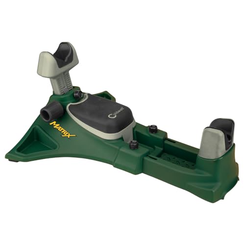 Caldwell Matrix Adjustable Ambidextrous and Adjustable Rifle, Pistol Shooting Rest for Range, Precision Shooting, Sight In and Stabilizing Shots, Green