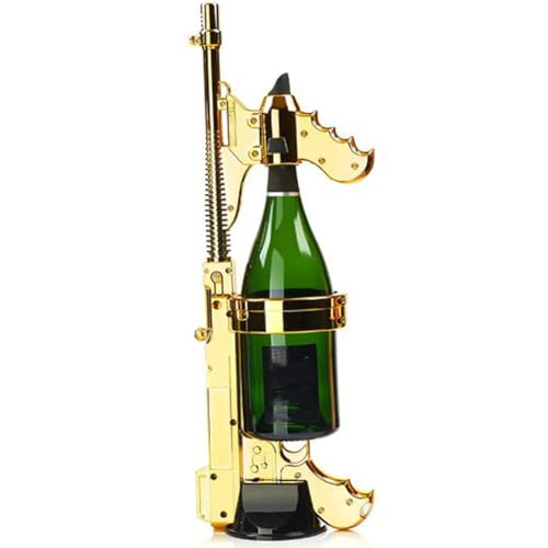 XLTEAM Champagne Spray Gun, Multi-Function Champagne Gun Wine Stopper, 750ML-1.5L Beer Gun Shooter, for Birthday Parties, Weddings, Pool Parties, Christmas Bar Atmosphere Props, Gold