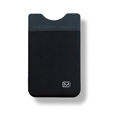 Modern Carry Elastic Minimal Card Holder, Minimalist Wallet for Men & Women, Credit Card & Business Card Holder, Slim Credit Card Wallet - Ultra Thin w/ 2 Card Slots (Black)