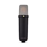 RØDE NT1 5th Generation Large-diaphragm Studio Condenser Microphone with XLR and USB Outputs, Shock Mount and Pop Filter for Music Production, Vocal Recording and Podcasting (Black)