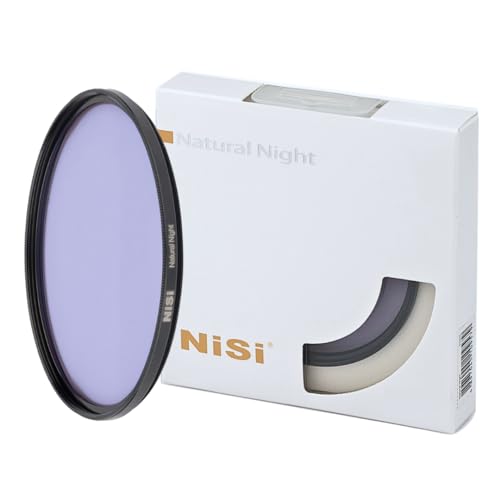 NiSi 77mm Natural Night - Circular Light Pollution Reducing Lens Filter for Nighttime and Astro Photography - Durable Brass Frame, Hydrophobic and Oleophobic Nano Coating, HD Quality Optical Glass