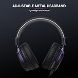 EKSA E900 Headset with Microphone for PC, PS4,PS5, Xbox - Detachable Noise Canceling Mic, 3D Surround Sound, Wired Headphone for Gaming, Computer, Laptop, 3.5MM Jack