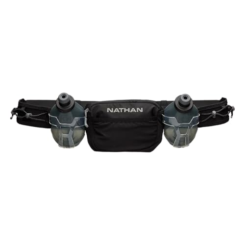 Nathan Running Belt Hydration with Flasks, Storage Pockets, Trail Mix Plus, Running Water Bottle Belt, Insulated, Walking, Hiking