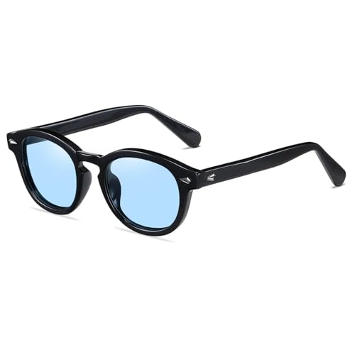 Retro Round Oval Sunglasses For Men Women Trendy Vintage Circle Glasses Tint Lens Colorful See Through UV400 Eyewear