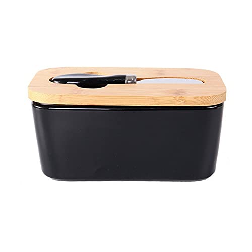 Butter Dishes with Lid Kitchen Butter Cheese Storage Box Household Gadgets Ceramic Dishes Food Sealed Box with Cover Knife Butter Tray Container Tools Butter Dishes (Color : Brass)