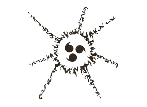 Curse Mark Temporary Tattoo, Black Seal Design, Anime Cosplay Accessories and Props, 2 Pack