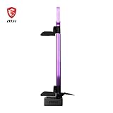 MSI MPG ARGB Graphics Card Stand - Prevents Graphics Card Bending, 8mm Tempered Glass, Magnetic Base, Tool-Free Installation