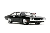 Jada Toys Fast & Furious 1:24 Dom's 1970 Dodge Charger R/T Die-cast Car, Toys for Kids and Adults, Black