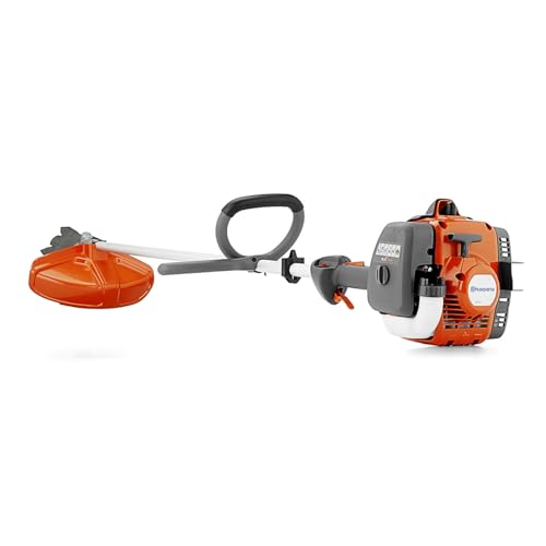 Husqvarna 122RJ Brushcutter, Multi-Purpose Gas Brush Cutter Tool with String Trimmer Head and Grass Blade, Includes Adjustable Harness for Additional Support, 970732503