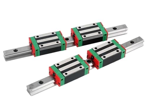 JWBSTUIW HGR25 Linear Guide 25mm 2pc Linear Guide Rail Any Length+ 4pc Linear Carriage HGH25CA or HGW25CC Parts(850mm)