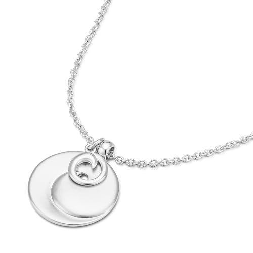 EMF Harmony Charm Necklace, Beautiful Pendant, Silver Rhodium-Plated With Adjustable 18” Chain - Stylish & Functional