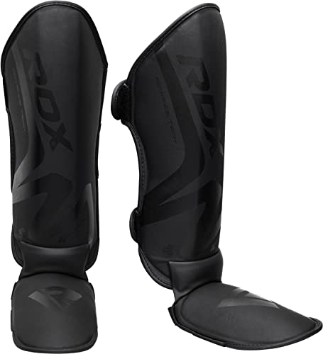 RDX Shin Guard for Muay Thai, Kickboxing, MMA Training, Maya Hide Leather Instep Leg Foam Pads for Martial Arts, Sparring, Gear for BJJ and Boxing