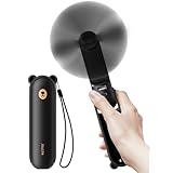 JISULIFE Handheld Fan with 4500 mAh Powerbank Max 37 Hours Runtime,Pocket Fan Portable Battery Operated or USB Powered Folding Personal Fan,3 Speeds,Gifts for Women Men Kids Gift for Festival-Black