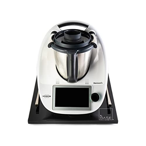 Base for Thermomix, the BASE trend, sliding base, TM5, TM6, sliding board, coffee maker or mixer accessory, kitchen accessory, Color Black Gloss