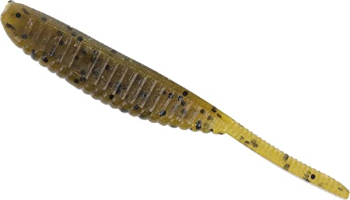 Yamamoto 3" SHAD Shape Worm/Green Pumpkin W/Large Black Flake (10 Pack)