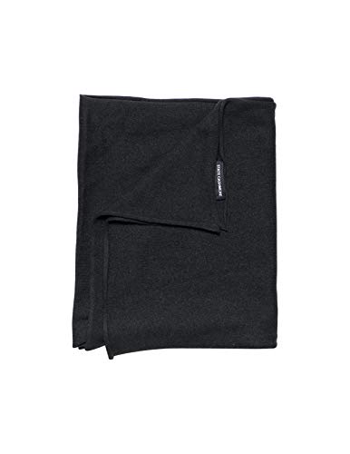 State Cashmere Unisex Long Jersey Knit Scarf Made with 100% Pure Inner Mongolian Cashmere - Elegant, Soft, & Versatile - Ultra Warm Winter Accessories - (Black, 80"x13.5")