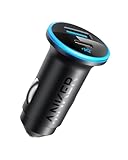 Anker 323 USB-C Car Charger Adapter, 52.5W Cigarette Lighter Charger with 30W PowerIQ 3.0 Fast Charging for iPhone 15/15 Pro Max, 14/13/12 Series, Galaxy S23/22, Pixel