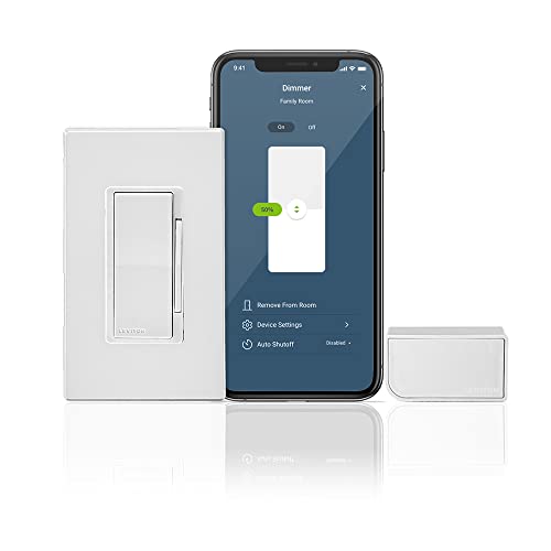 Leviton Decora Smart No-Neutral Dimmer & Wi-Fi Bridge Kit for Older Homes Without a Neutral Wire (Works with My Leviton App for controlling light)