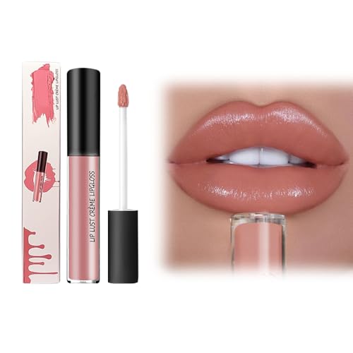 Poouty 12 Colors Cream Texture Lipstick for Women 2025 New Long Lasting Lipstick Lipgloss Velvet Lip Makeup, Non-Stick Liquid Lip Stick Non-Fading Lip Gloss Hydrating Lip Tint (#02, 2fl oz/6ml)