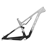 ZECHAO 15/17" Mountain 29in Bicycle Frame, Thru Axle 12x148mm MTB Carbon Frame Disc Brake Seat Tube 31.6mm Soft Tail Suspension Frame(Gray,17inch)