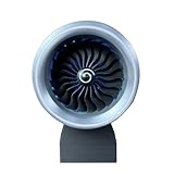 DERELOAS 3D Printed Turbofan Engine Model- Functional Aircraft Engine Model That Works,Thrust Reverser Turbo Fan Engine Model for Adults, Cool Science Gadgets, Home Decor Gift