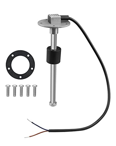 240-33 ohms 8"(200mm) Fuel Level Sending Unit for Marine Boat Truck Car Fuel Water Level Gauge Sensor Stainless Steel Fuel Gas Tank Sender 5 Hole