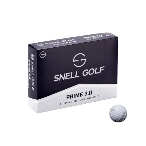 Snell Golf Prime 3.0 Golf Ball - 3 Piece Urethane Cover - 80-85 Compression Range (White)