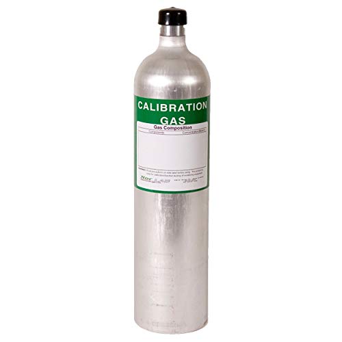 Multi Calibration Gas Mix: 10 PPM Hydrogen Sulfide, 50 PPM Carbon Monoxide, 2.5% (50% LEL) Methane, 20.9% Oxygen, Balance Nitrogen (58 Liter)