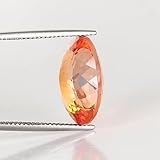 GEMHUB 13Ct Orange Morganite Gemstone for Ring Making Oval Loose Morganite Crystal Stone Lab Orange Gemstone EAM