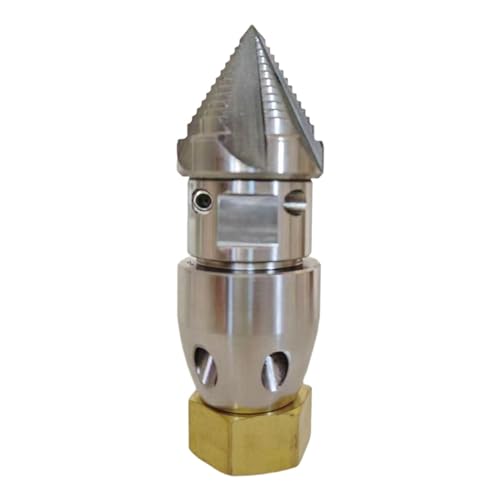 Wyhqgn Sewer Jetter Nozzle Water Mouse Cleaning Tool 3/4inch Pressure Water Nozzle for Pressure Washer Pipeline Dredging, Metal Color