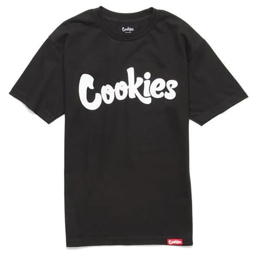COOKIES Original Mint TEE Men’s T-Shirt - Soft & Comfortable Everyday Wear Casual Tee for Men - BLACK/WHITE - S