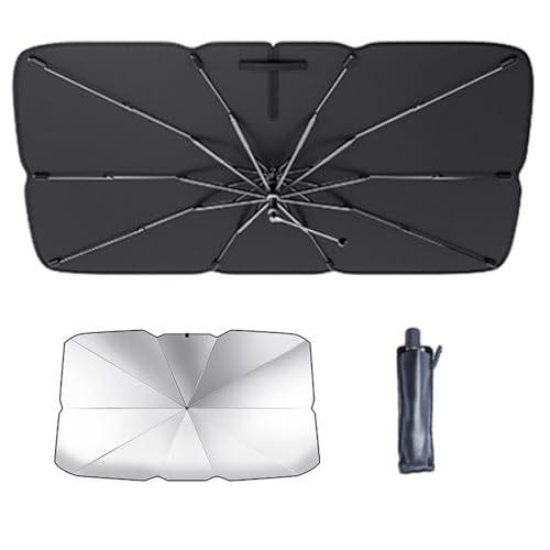 Car Windshield Sun Shade Umbrella for Skoda Kodiaq(7seats) 2017 2018 2019 2020 2021 2022 2023-pr, Foldable Car Sun Shade Windshield Umbrella Car Front Windshield Sun Shade Car Interior Accessories