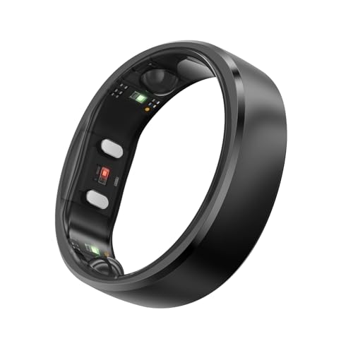 RingConn Gen 2, World’s First Smart Ring with Sleep Apnea Monitoring, No APP Subscription, 12-Day Battery Life, Stress/Heart Rate/Women's Health Tracker, Android & iOS Compatible (Black, Size 12)